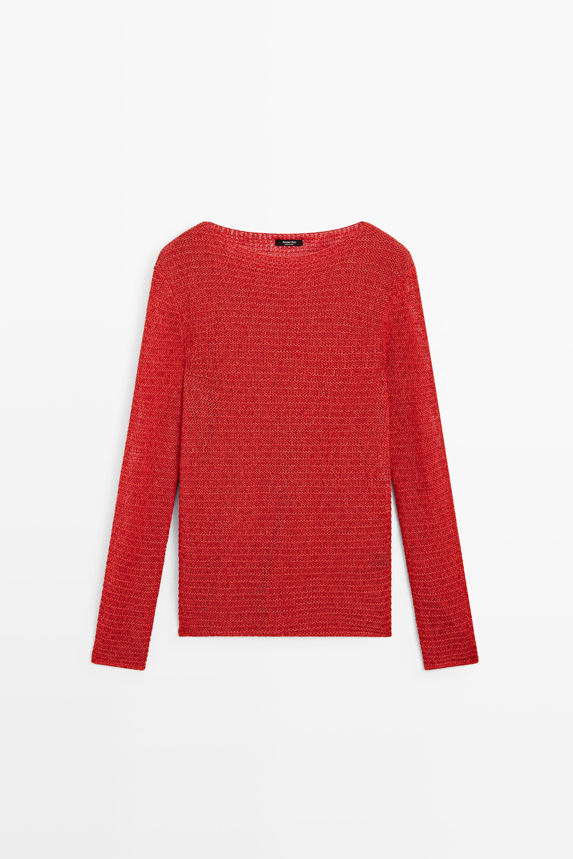 Pull en maille col bateau